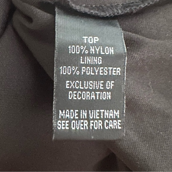 BCX Black Womens Floral Lace Cold Shoulder Top Size S - Picture 6 of 6